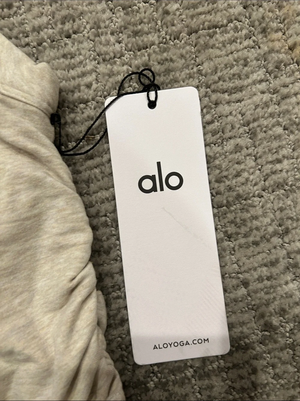 ALO Yoga Sway Bra Tank Oatmeal Heather S